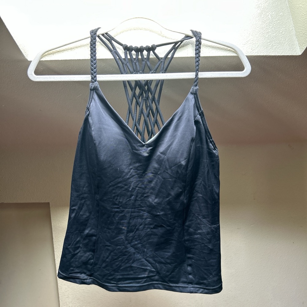 Prana Black Strappy Tankini top